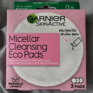 GARNIER SKINACTIVE REUSEABLE MAKEUP REMOVER / SKIN CARE CLEANING PADS 3PADS NEW